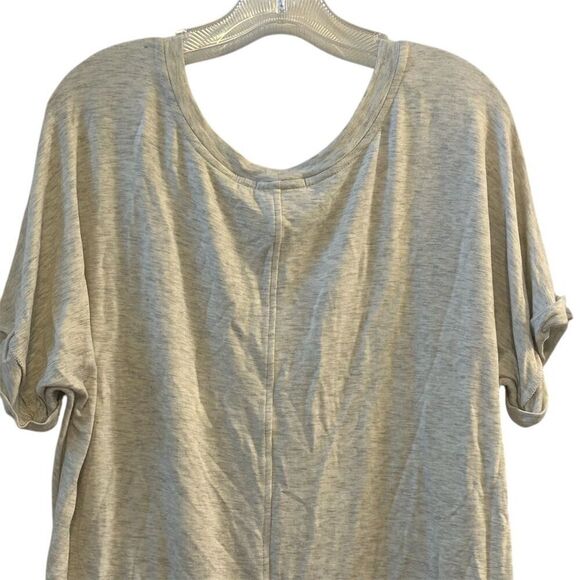 Matty M Women's XL Gray Short Sleeve Hi-Lo Casual Top - Picture 14 of 15
